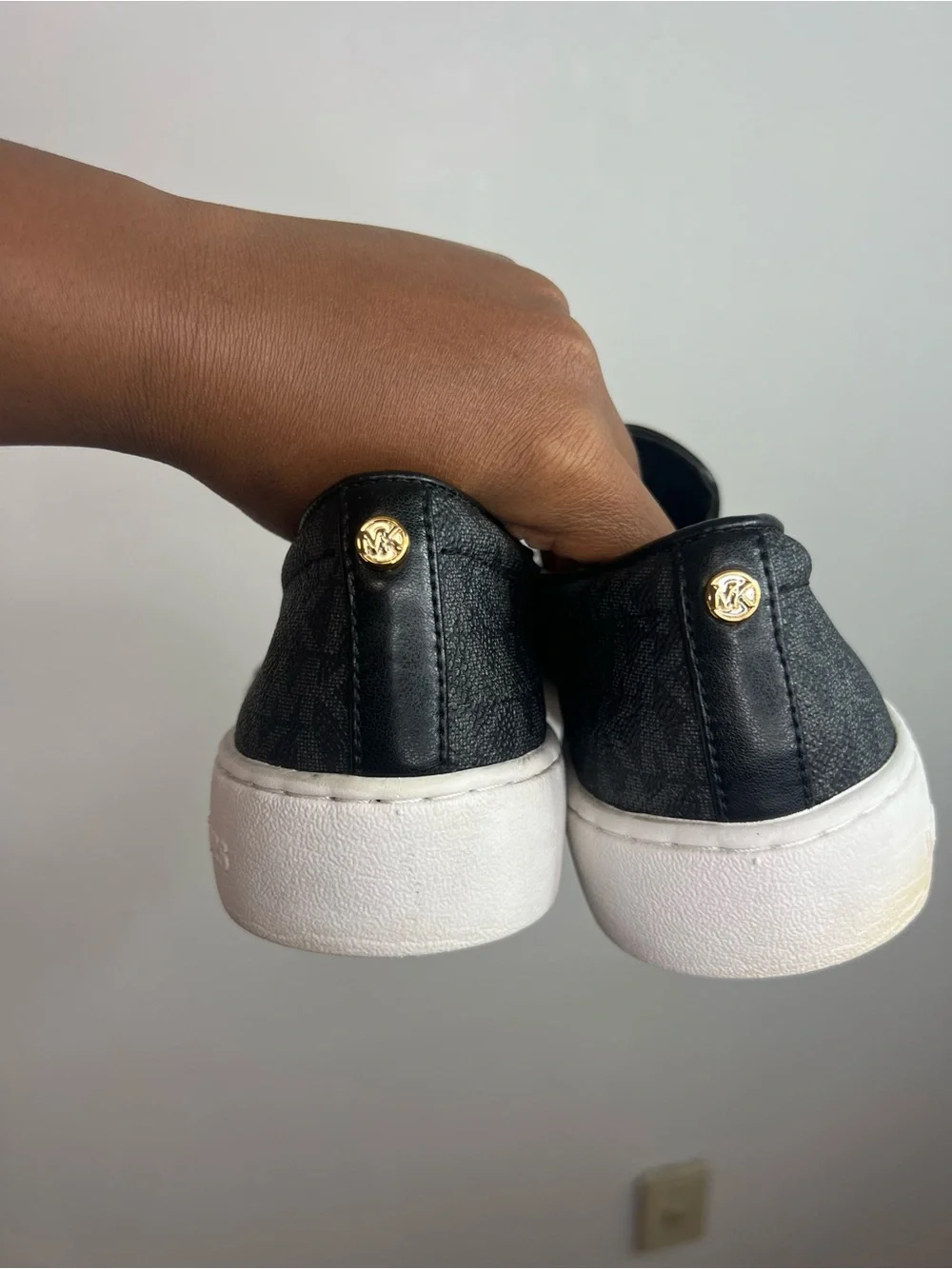 Michael Kors Black Signature Logo Slip-On Sneakers Women’s Size 8.5